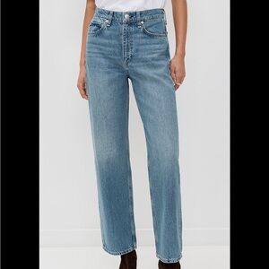 Rag & Bone Alex High Rise Straight Jean in Light Blue